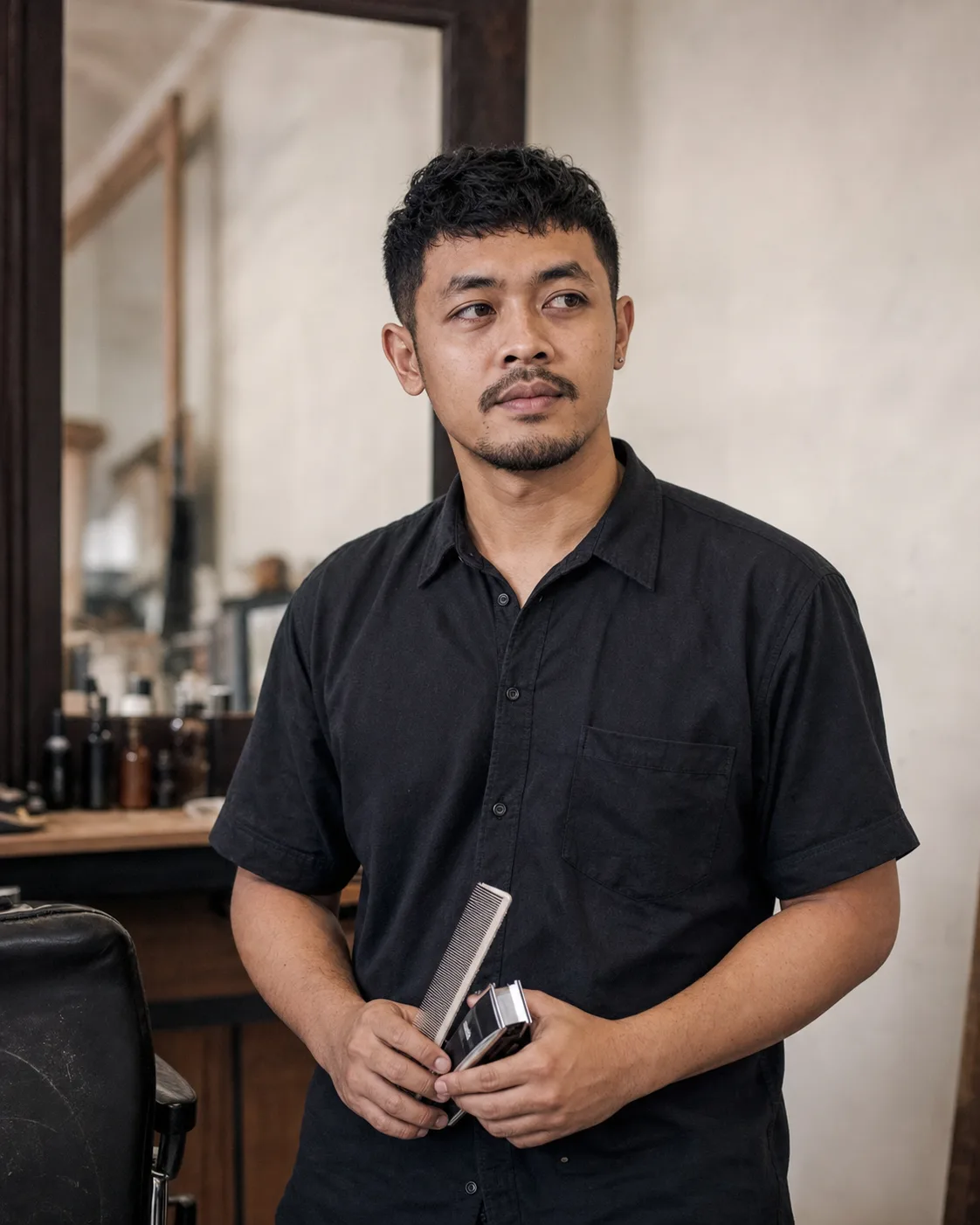 Potret Arga, barber Pangkas Kala